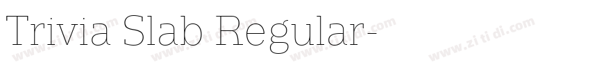 Trivia Slab Regular字体转换